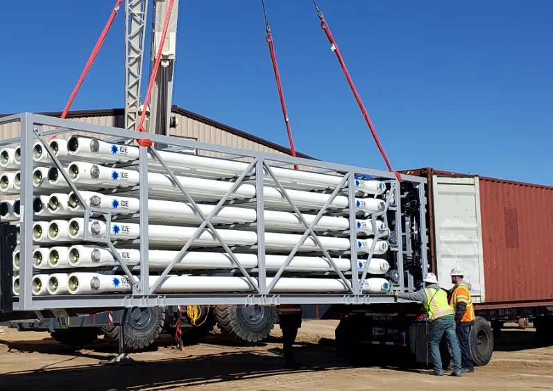 Industrial water treatment installation