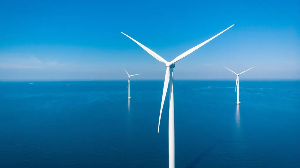 Wind turbines in operation